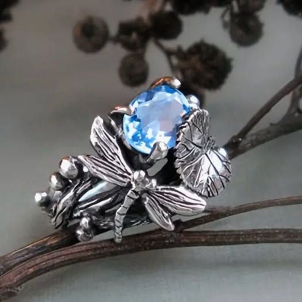 Dragonfly Lotus Ring